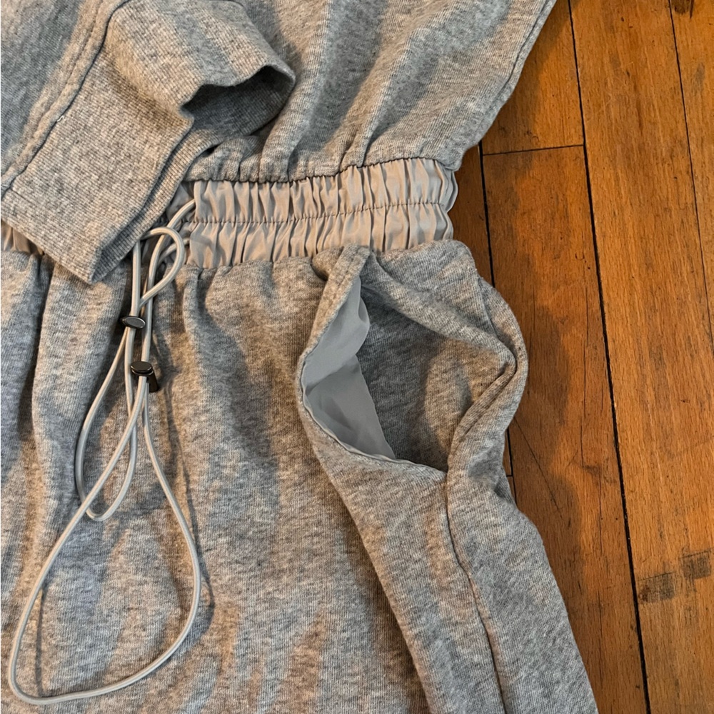 POPSUGAR Gray Cinch-Waist Sweatshirt Dress - Picture 3 of 4